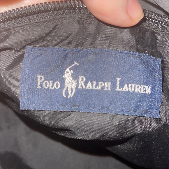 Polo Ralph Lauren Canvas Tartan Black and Blue Bag with Guitar strap - Picture 7 of 11